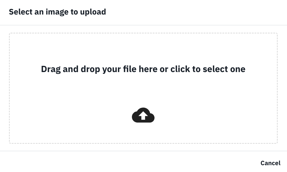 Upload thumbnail dialog