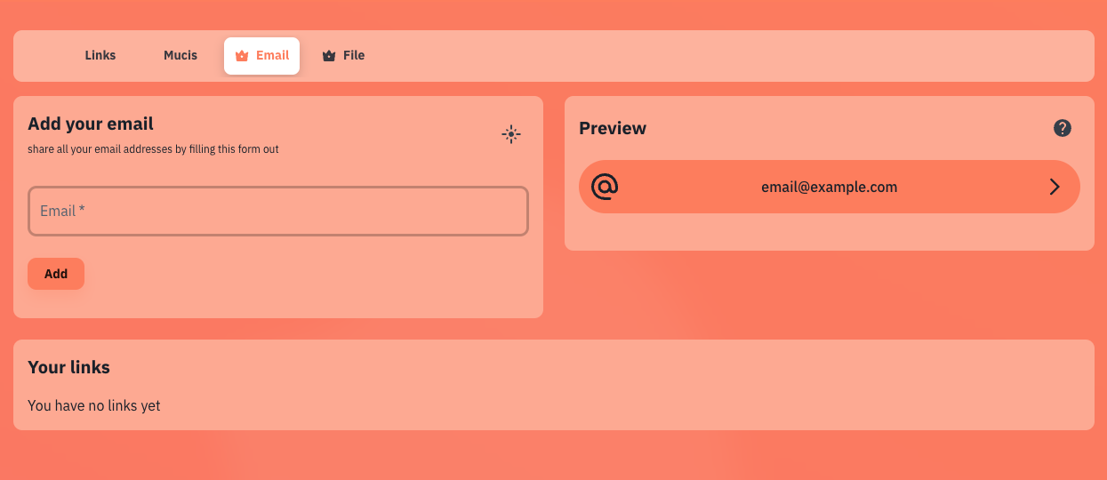Add email section