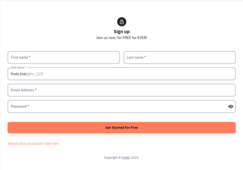 register form