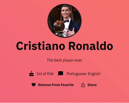 Remove user from favorite